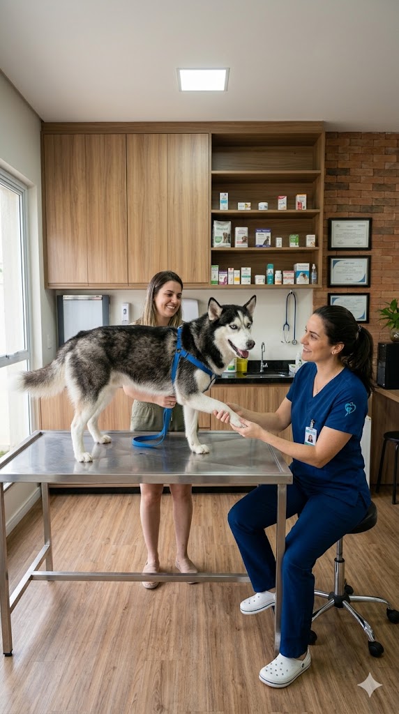 Veterinária usando o IntuiVet
